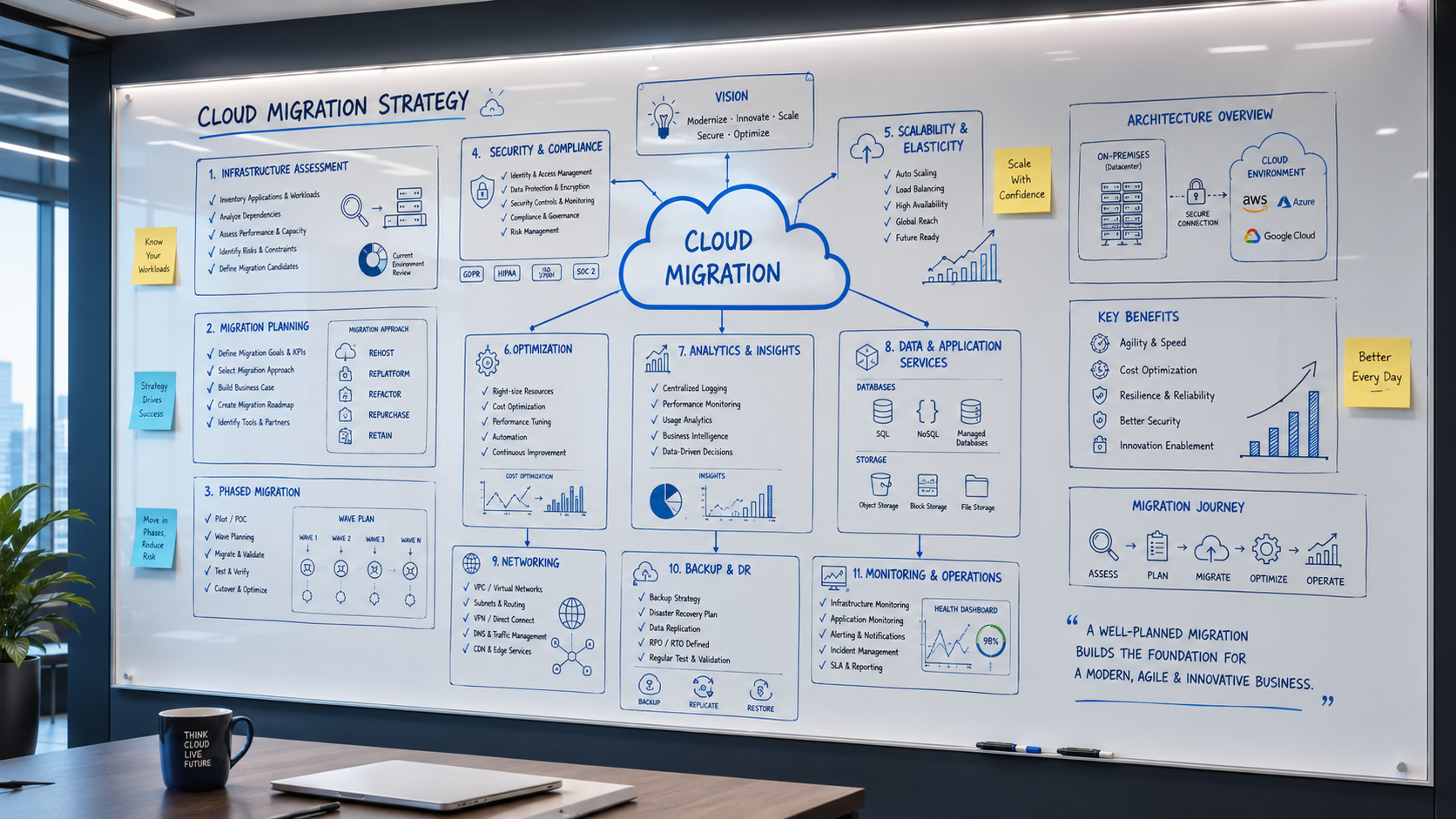 Discover how to plan a successful cloud migration in 2026. From infrastructure assessment and migration strategy to security and optimization, learn how businesses can move to the cloud with less risk.